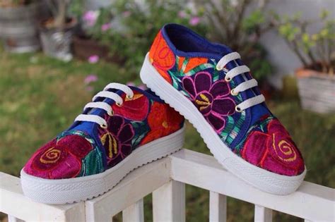 mexican hand embroidered shoes